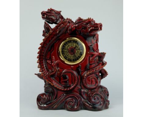 Royal Doulton Sung Zibo Dragon Clock BA37, limited edition from the Burslem Artwares, boxed with certificate