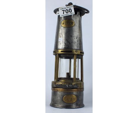 The Wolf Miners Safety Lamp Comp Ltd Leeds , stamped Cremer Wolf Lamp Patent to top