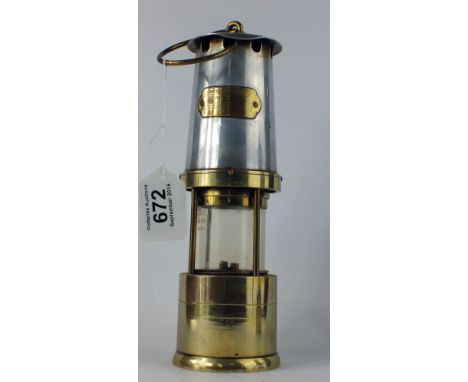J.H.Naylor Wigan  Miners Safety Lamp stamped 666 to base panel