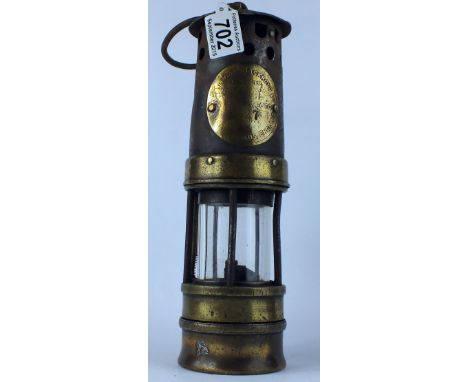 Hailwoods and Ackroyd  Improved Miners Safety Lamp stamped 27 to front panel