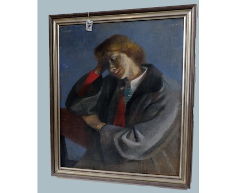 Robert Bird (b. 1921) Framed Oil on canvas portrait , signed 60cm x 70cm