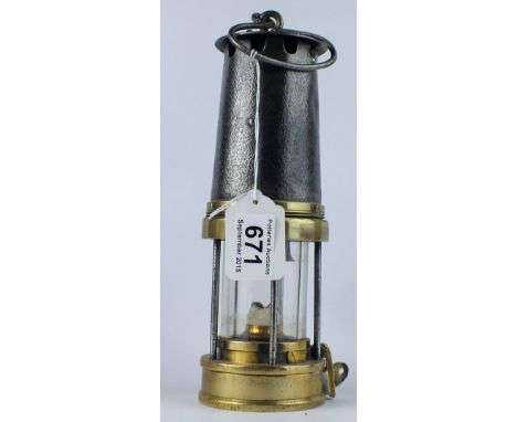 Patterson & Co Newcastle On Tyne  Type A.3 Miners Safety Lamp stamped 24 to base panel