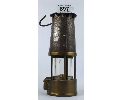 Eccles Projector Lamp & Lighting Type SL Miners Safety Lamp stamped 287 to front panel