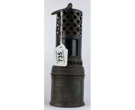The Wolf Miners Safety Lamp Co  Miners Safety Lamp stamped PAT No707649