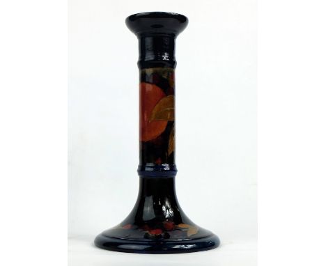William Moorcroft Pomegranate Tall Candlestick 