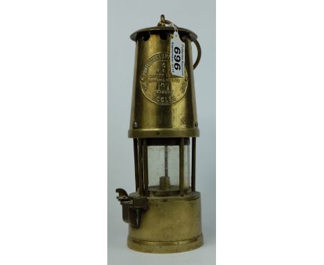 Eccles Projector Lamp & Lighting Type 6 approval B/28 B Miners Safety Lamp stamped 197 to front panel