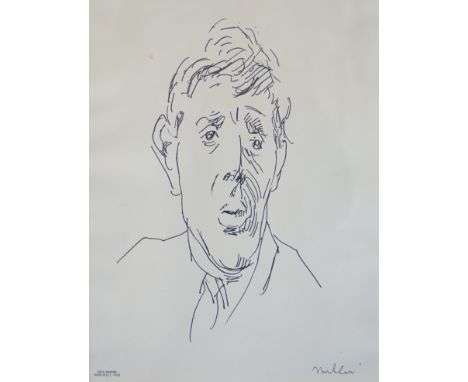 Cecil Beaton (1904-1980), ink sketch, Portrait of Jonathan Miller, inscribed 'Cecil Beaton from Miss E Hose' stamp, 30 x 23cm