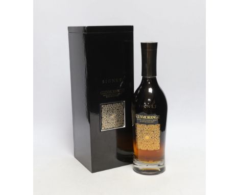 One bottle of Glenmorangie Signet Highland Single Malt Scotch Whisky 46% with presentation box