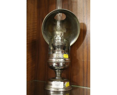 A 20TH CENTURY STORM LAMP WITH COWL