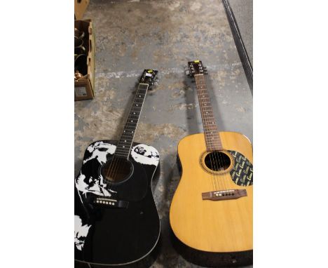 TWO VINTAGE ACOUSTIC GUITARS