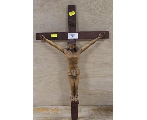 A VINTAGE WOODEN CRUCIFIX