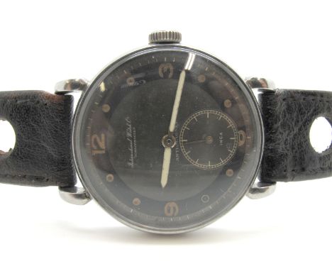 International Watch Co Schaffhausen; A Vintage Antimagnetic INCA Gent's Wristwatch, the signed two tone dial with Arabic nume