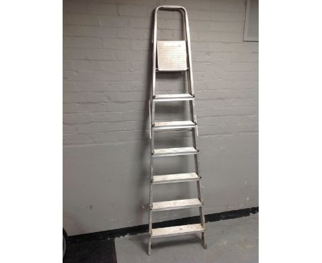 An aluminium step ladder 