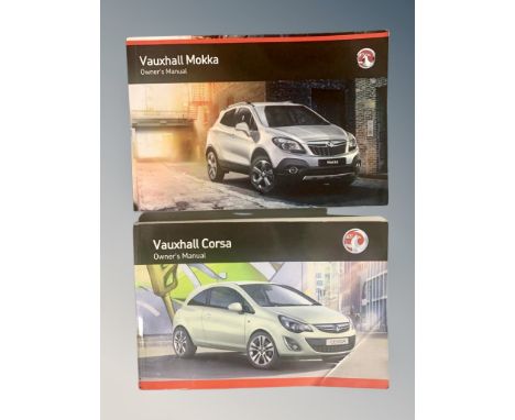 Ten Vauxhall Driver's Manuals/Owner Booklets in Original Wallets : 5 x Corsa and 5 x Mokka.   (10)    CONDITION REPORT:  Not 