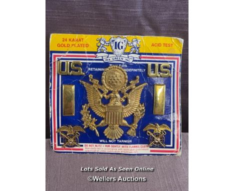 ORIGINAL ARMY AIRFORCE OFFICERS BADGE SET, UN-ISSUED STOCK 