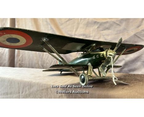 1:72 SCALE ROUGH BUILT METAL MODEL AIRPLANE WORLD WAR ONE FRENCH NIEUPORT-DELAGE NID 52 