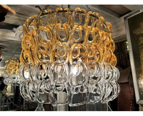 MURANO GLASS LIGHT FITTING, ORIGINAL STRUCTURE WAS COMMISSIONED BY BVLGARI AND HAVE BEEN CREATED FROM ELEMENTS OF THE ORIGINA