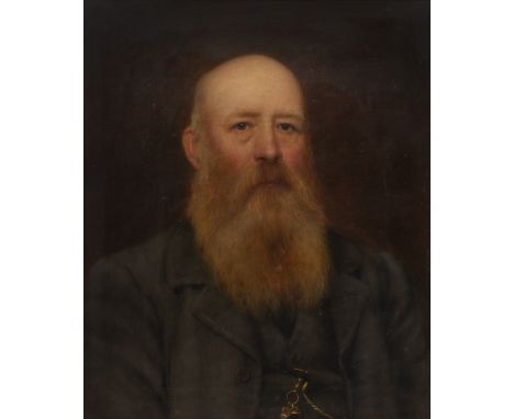 John William Godward (1861-1922) Pre-Raphaelite portrait of a bearded gentleman, 1898 signed and dated (upper right) oil on c