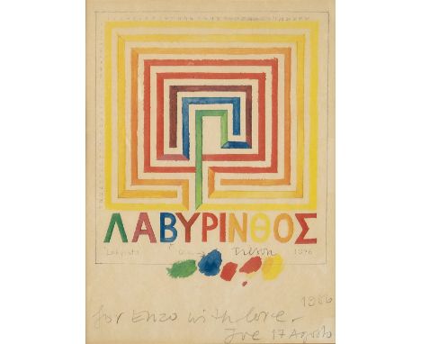 Joe Tilson (b.1928) Labirinto, 1976 artist's proof, signed and dated in pencil (lower), and inscribed dedication to Enzo Di M