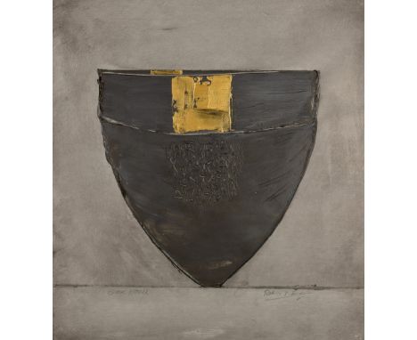 Robin Welch (1936-2019) Black Bowl; White Bowl + Combing; and Yellow Bowl each titled, signed, and dated in pencil mixed medi