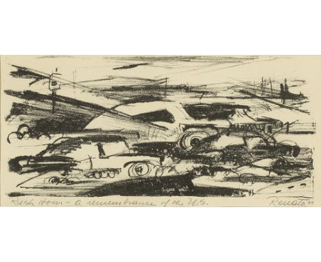 Renata (20th Century) Rush Hour, 1949 indistinctly signed, titled, and dated (lower) lithograph 11 x 21.5cm; with a Pablo Pic
