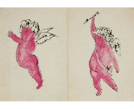 Andy Warhol (1928-1987) Cherubs, circa 1952 lithograph, published for the Museum of Modern Art 14 x 21cm.