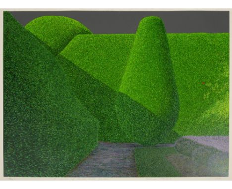 Norman Stevens (1937-1988) A Corner of Crathes Castle Garden, 1982 115/125, signed, titled, dated, and numbered in pencil (in