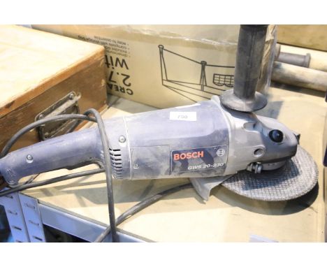 Bosch GWS 20-230 angle grinder. Not available for in-house P&P.Condition Report: All electrical items in this lot have been P