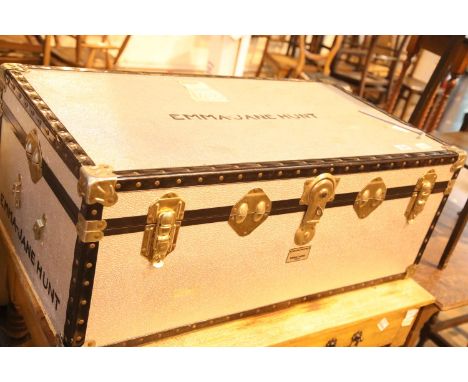 World Range of London travel trunk. Not available for in-house P&amp;P. 