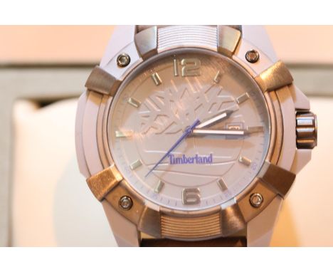 Boxed Timberland gents wristwatch. P&P Group 1 (£14+VAT for the first lot and £1+VAT for subsequent lots)Condition Report: Th