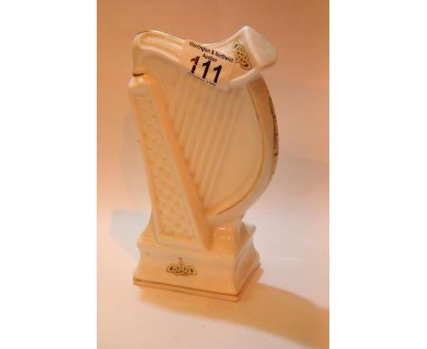 Celtic Spring pattern Royal Tara ceramic harp. P&amp;P Group 1 (£14+VAT for the first lot and £1+VAT for subsequent lots) 