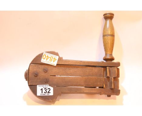 Oak air raid warning rattle. P&amp;P Group 1 (£14+VAT for the first lot and £1+VAT for subsequent lots) 