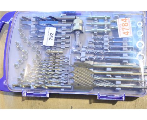 New cased drill bit set, 55 pieces. P&amp;P Group 2 (£18+VAT for the first lot and £3+VAT for subsequent lots) 