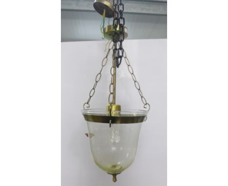 Modern glass lantern ceiling light fitting