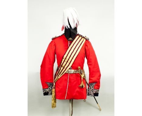 The Lord Lieutenant's uniform of Charles Vivian, 2nd Baron, Lord Lieutenant of Cornwall 1857-1877, comprising plumed bicorn h