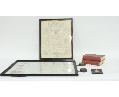 A Grant of Arms to Sir Henry George Wakelyn Smith, dated 24/9/1844, signed Charles George Young and J Hawker and suspending t