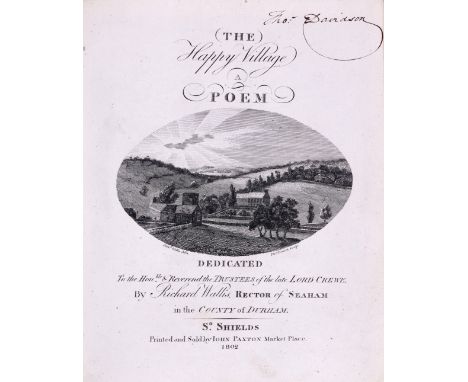 Bewick (Thomas).- Wallis (Richard) The Happy Village. A Poem, first edition, engraved title-page with vignette of village of 
