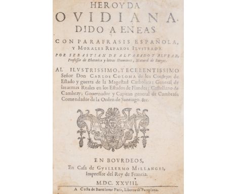 [Matienzo (Sebastián de)], "Sebastián de Alvarado y Alvear". Heroyda ovidiana Dido a Eneas con parafrasis española, y morales