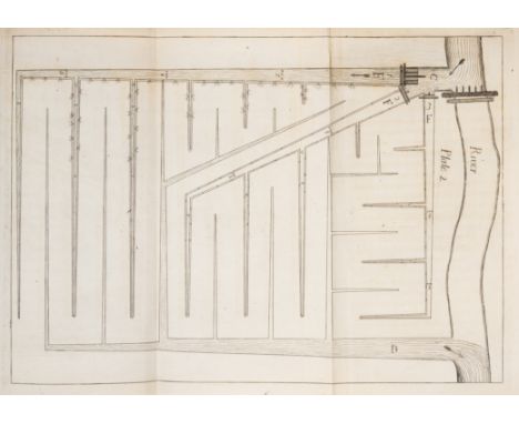 Wright (Thomas) The Art of Floating Land, as is practised in the County of Gloucester, first edition, 3 folding engraved plat