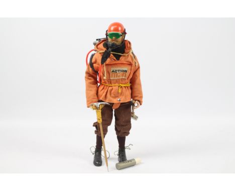 Palitoy, Action Man - A Palitoy blonde flock haired and bearded Action Man figure in Mountaineer outfit. The hard hand figure