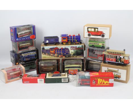 Corgi - Britbus - Oxford - EFE - Tin plate toys. approx 12 die cast model cars and busses plus clockwork tin toys to include 