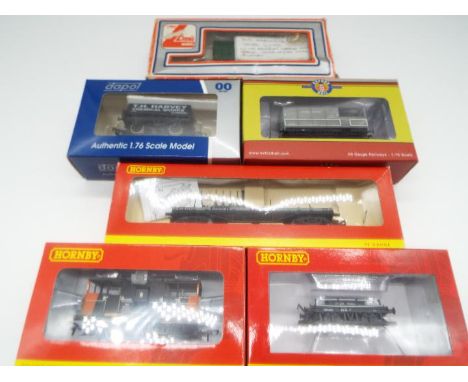 Hornby Rolling Stock (and other) - 7 x OO gauge model rolling stock comprising Loadhaul Shark Zuv, weathered # R6457, shunter