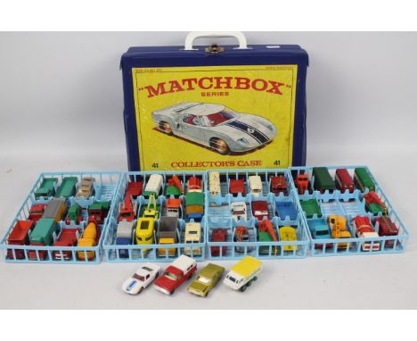 Matchbox - A 1-75 series Carry Case complete with 4 x trays and 48 x vehicles. Includes 2 x DAF Girder trucks with girders # 