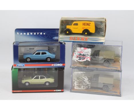 Corgi - Vanguards - Dinky - 5 x boxed 1:43 scale vehicles including limited edition Ford Cortina Mk3 in Fern Green number 21 