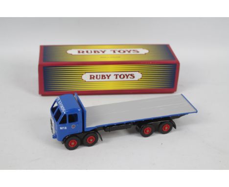 Ruby Toys - A rare limited edition white metal Scammell 8 Wheel Flatbed lorry in Pickfords livery # 48. This one is number 00