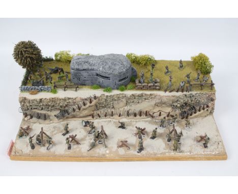 War Diorama - A war diorama set on a beach with a bunker above the beach. A lot of effort and time and passion has clearly go