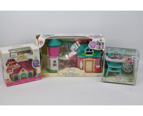 Blue Box &amp; Fisher Price - 3 boxed sets. A boxed Fisher Price Briarberry Baby High Chair (ID 75084-0980) appears to be in 