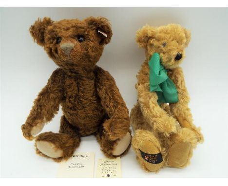 Steiff - a Teddy Bear # 038938, brown mohair issued in a limited edition (No 000751) with certificate of authenticity, 29 cm 