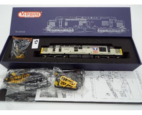 ViTrains - an OO gauge model class 37 locomotive op no 37 430 'Cwmbran', Transrail grey livery with yellow end panels # 2024 