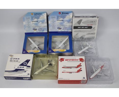 Gemini Jets - Aero Mexico  - A collection of 5 boxed diecast 1:400 scale model aircraft in various carrier liveries. Lot incl